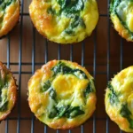 Golden egg cheese spinach muffins fresh out of the oven