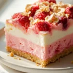 Homemade strawberry crunch cake