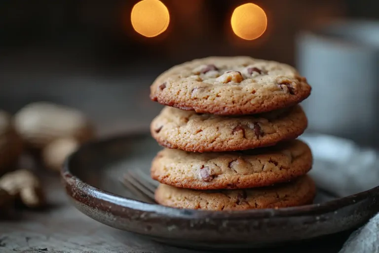 freshly baked peanut butter cookie recipe with soft golden texture