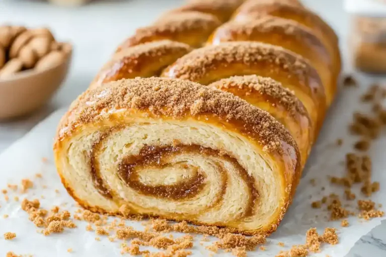 biscoff swirl babka with cookie butter