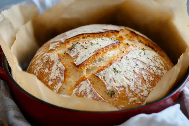 Fast Artisan Bread on a wooden board