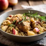 apple cider chicken quinoa bowl