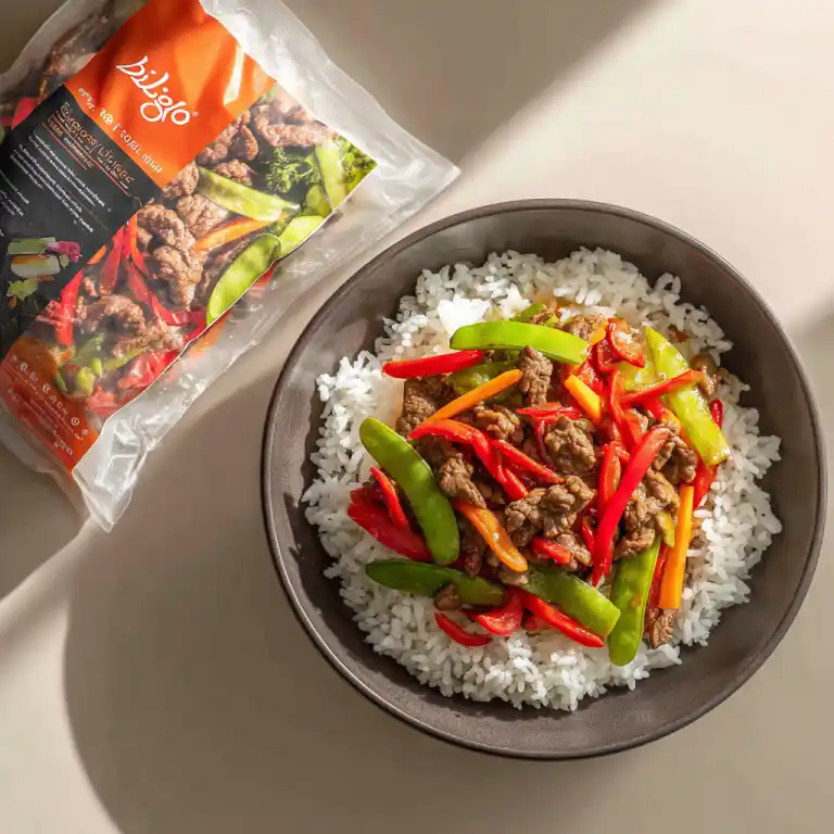ingredients in Bibigo beef bulgogi rice bowls
