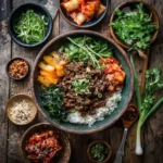 bulgogi beef bowl calories with rice and toppings