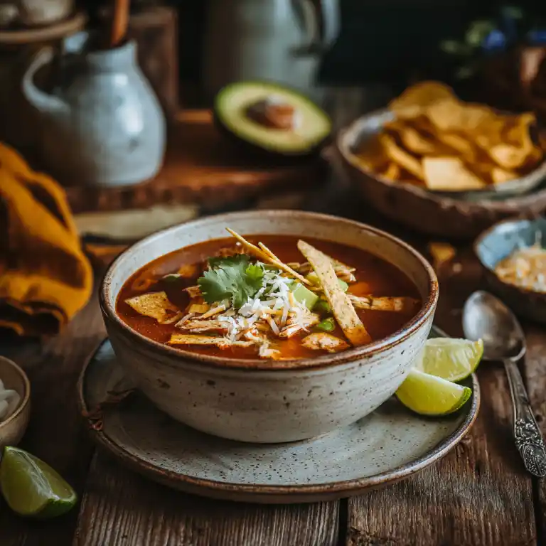 chicken tortilla soup instant pot with frozen chicken featured image
