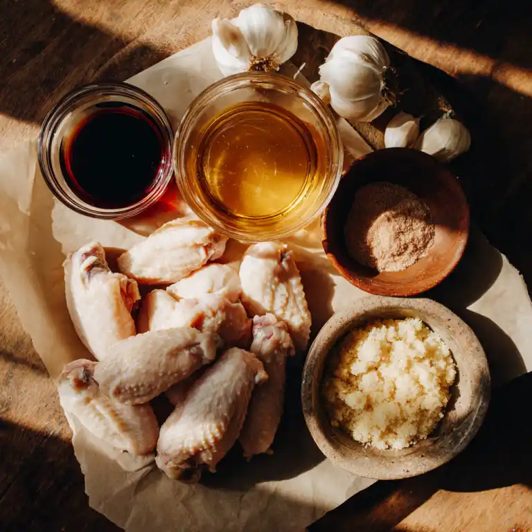 ingredients for chicken wings slow cooker honey garlic recipe