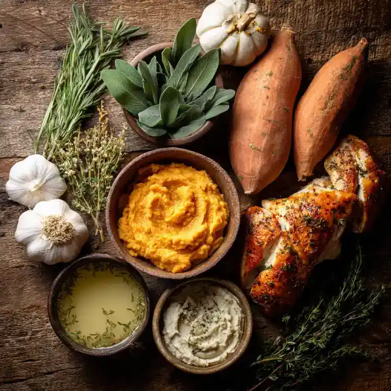 ingredients for fall chicken recipes with pumpkin