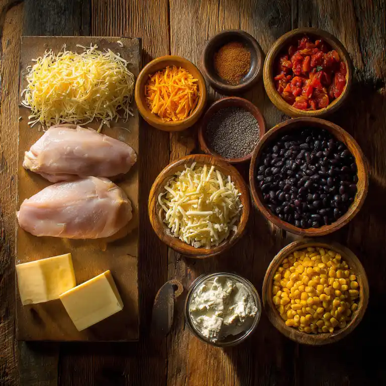ingredients for instant pot cheesy chicken tortilla soup
