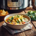 instant pot cheesy chicken tortilla soup featured image