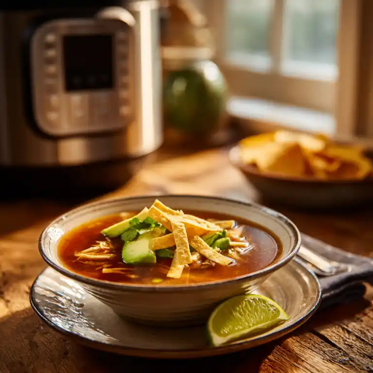 instant pot chicken tortilla soup featured image