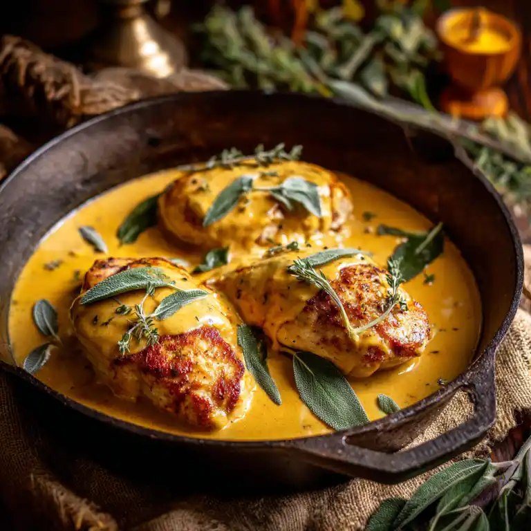 one-pan pumpkin chicken dinner featured image