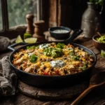 Black Friday chicken bowl recipes in rustic kitchen