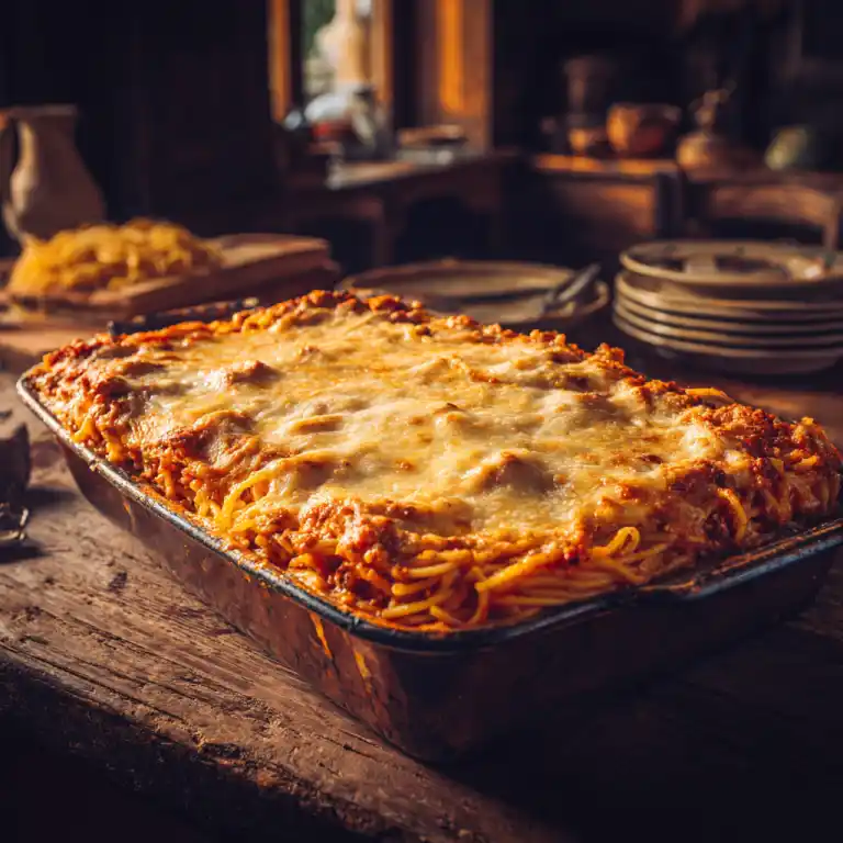 million dollar spaghetti casserole baked golden