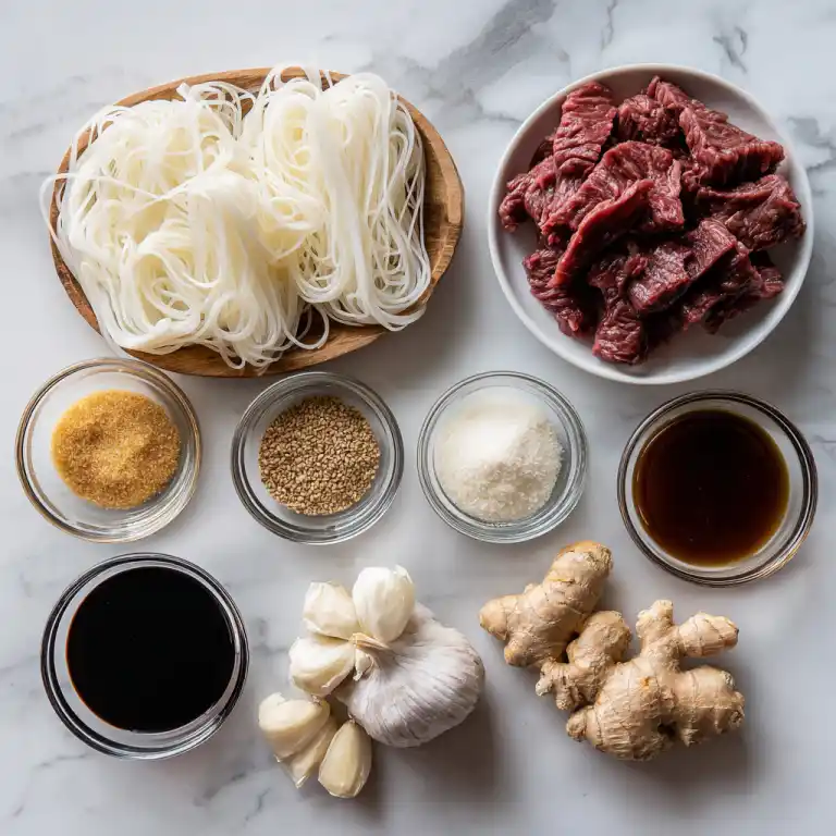 Mongolian Beef Noodle Bowl ingredients