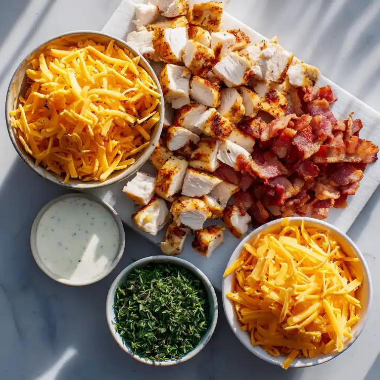Ingredients for Stouffer’s Chicken Bacon Ranch Bowl