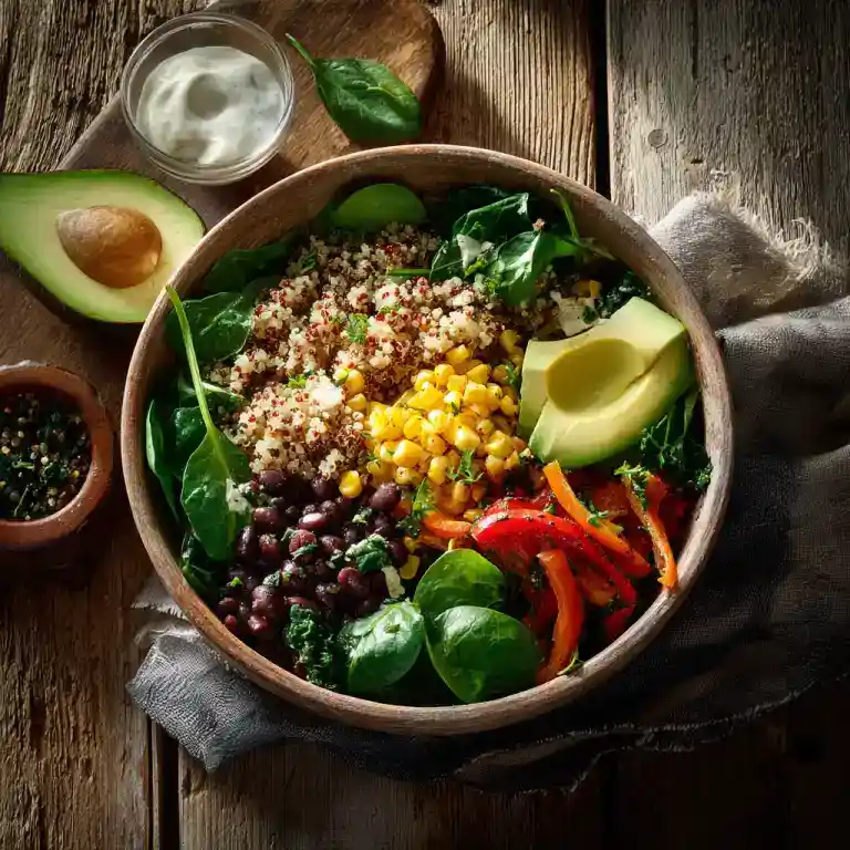 Vegan bowl recipes Black Friday with quinoa and beans