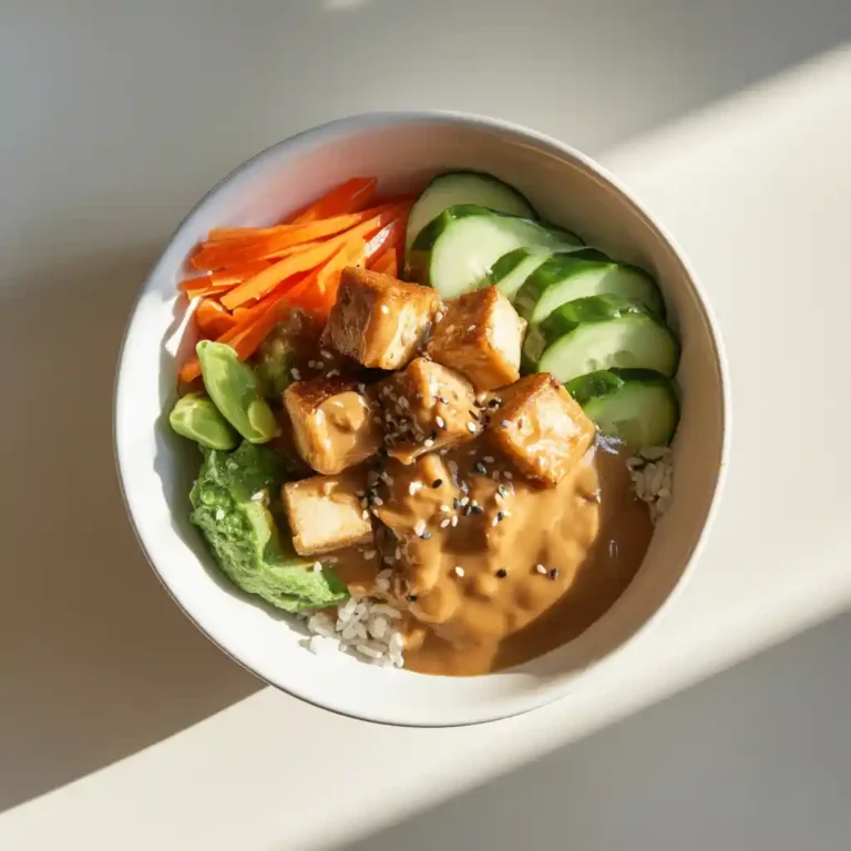 tofu bowl recipe ready to serve