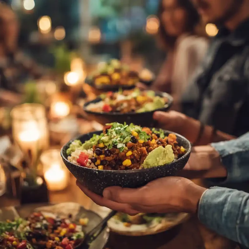 vegetarian burrito bowl recipe family serving